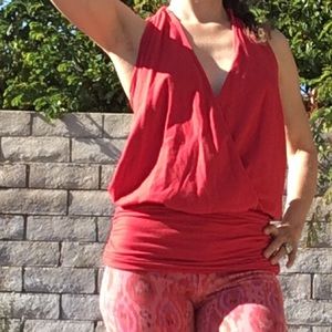 Ella Moss red backless halter top tank XS